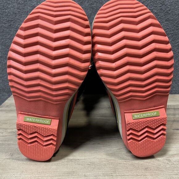 SOREL Snow Boots Women Sz 5 Waterproof Carnival Black Coral Faux Fur NY1858-011 - Picture 7 of 9